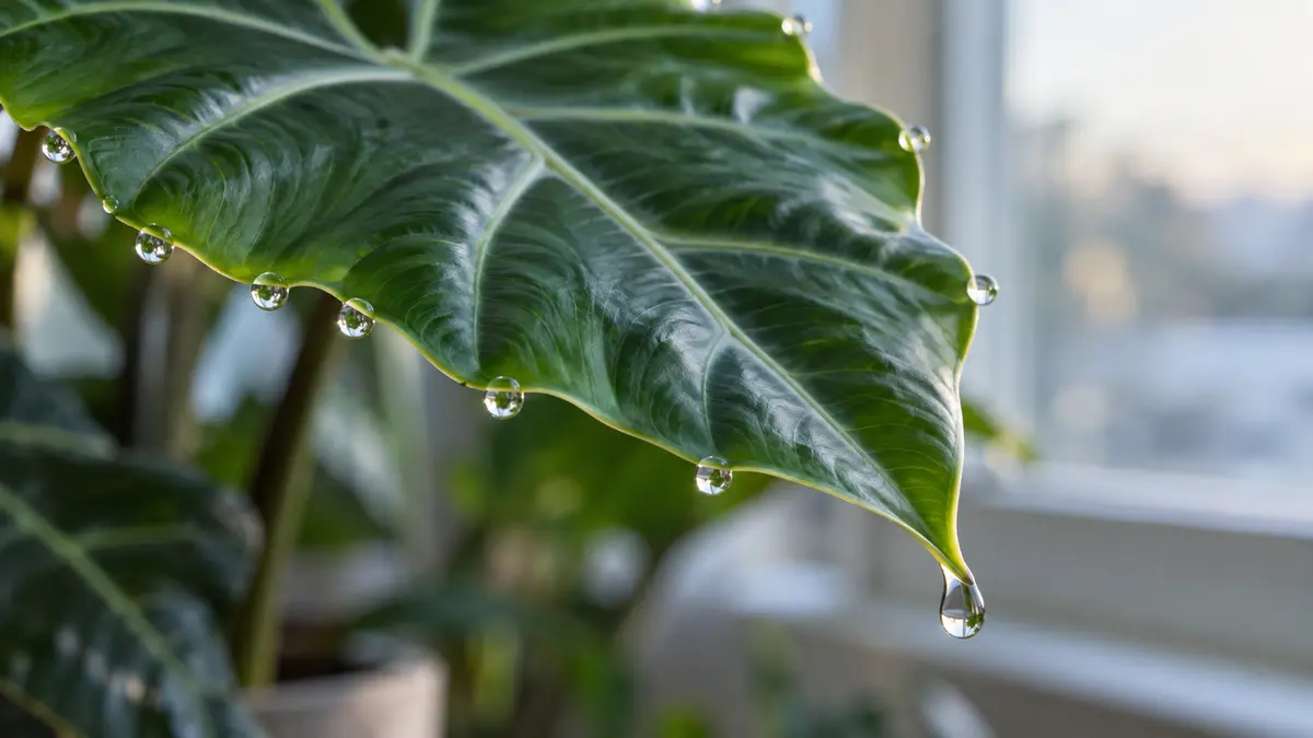 Why Do Houseplant Leaves Drip Water? Guttation, Dew or a Pest?